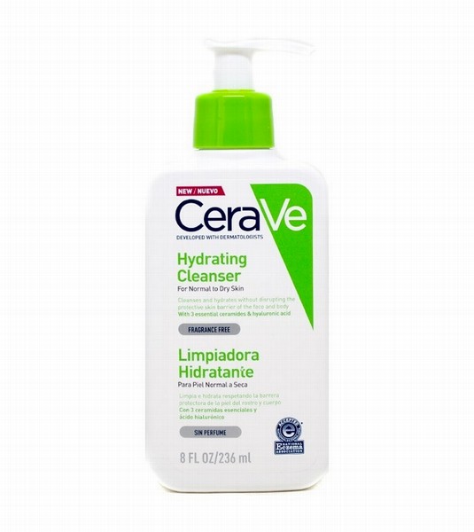 CERAVE Mitrinošs tīrīšanas līdzeklis normālai līdz sausai ādai, 236ml