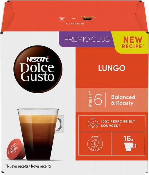 Kafijas kapsulas Nescafe DOLCE GUSTO Lungo 16gb, 89.6g