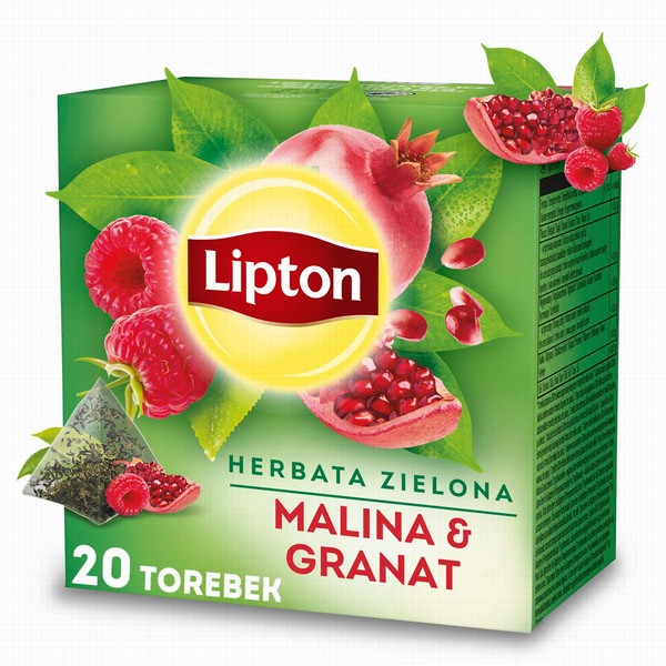 Tea Lipton PY Raspberry & Pomegran green 20s x 1.4g, 28g