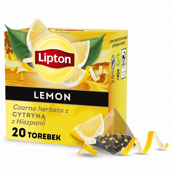 Tēja Lipton PY Black Lemon, 20x1.7g tējas maisiņi 