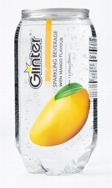 Dzirkstošais dzēriens Glinter ar Mango garšu 350 ml