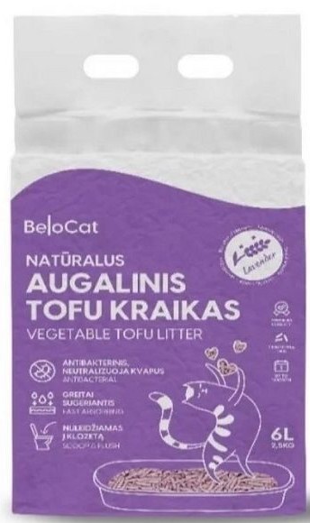TOFU pakaiši kaķu tualetēm BeloCat 6L/2.5kg NEW